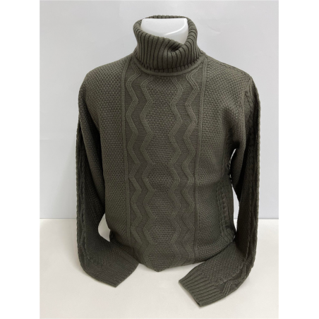 Pull maille col roulé 60875
