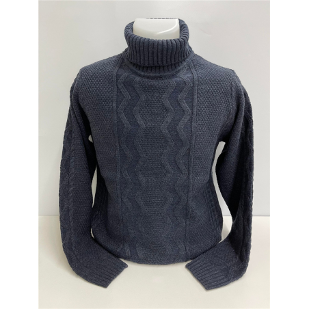 Pull maille col roulé 60875